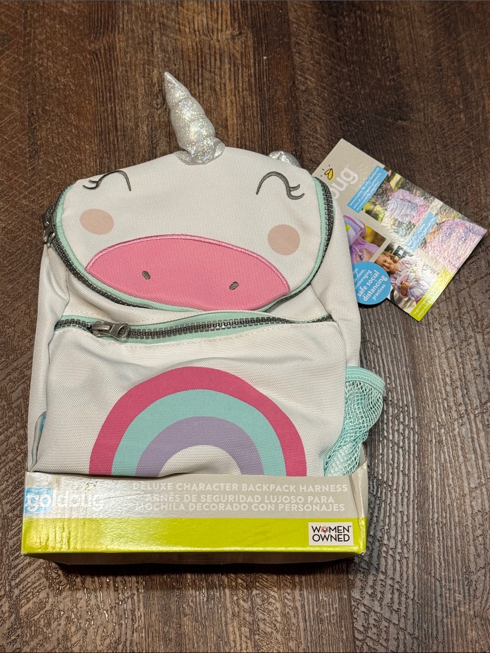 Goldbug On the Go Deluxe Character Kid's Backpack Harness w/ Compartment Unicorn
